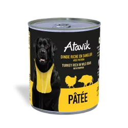 La Pâtée Dinde riche en Sanglier pour chien - 800g