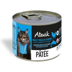 La Pâtée Poulet riche en Saumon pour chat – 200g
